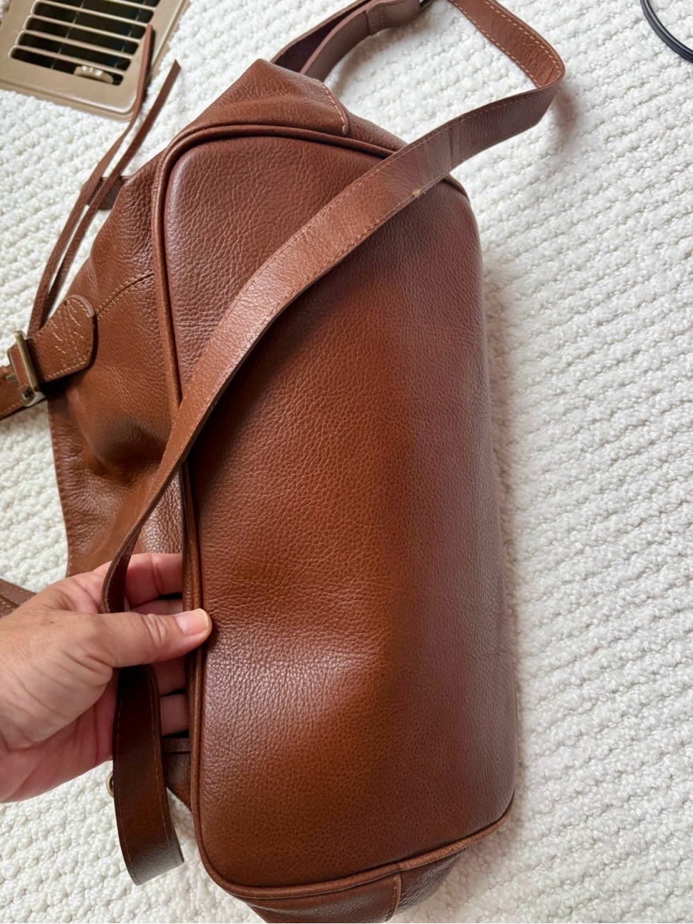 Frye Cognac Brown Leather Shoulder Tote - Picture 8 of 10
